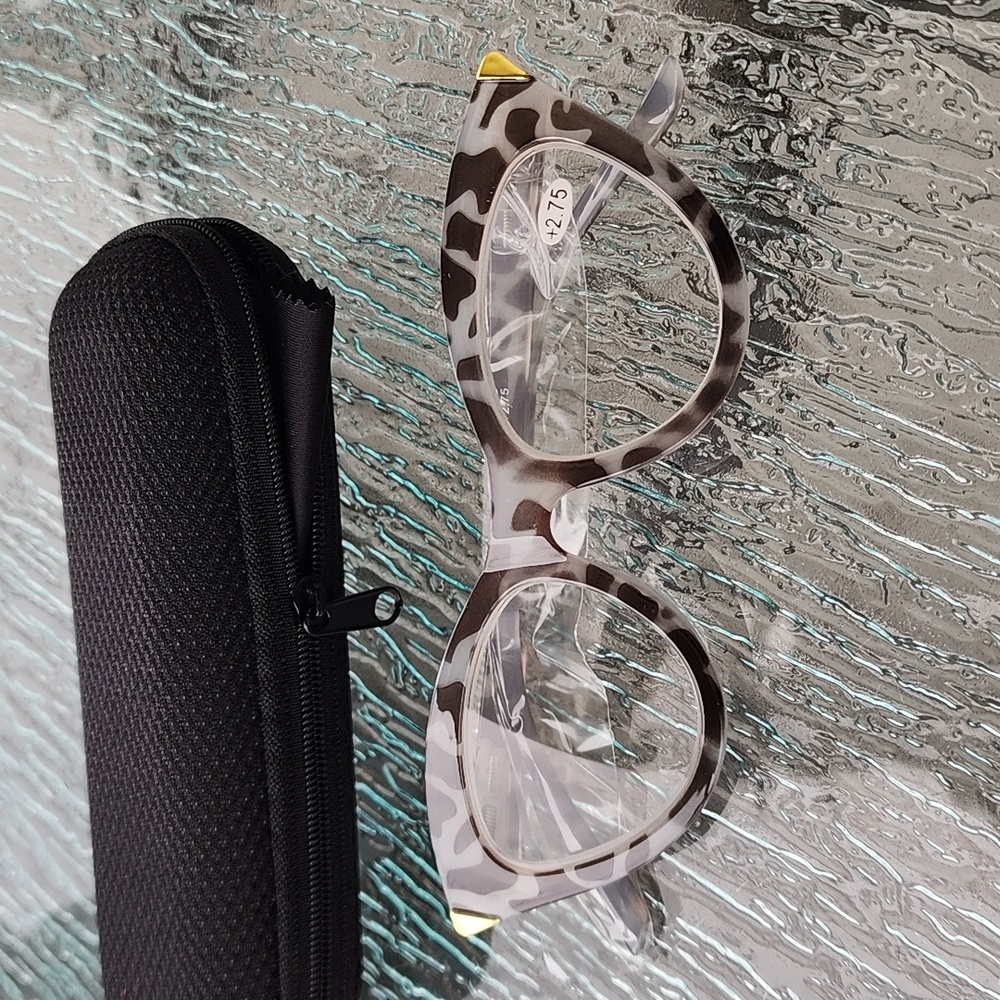 EyeKeeper Fashion Readers Grey Tortoise +2.75 NWT X002S0UTEX
